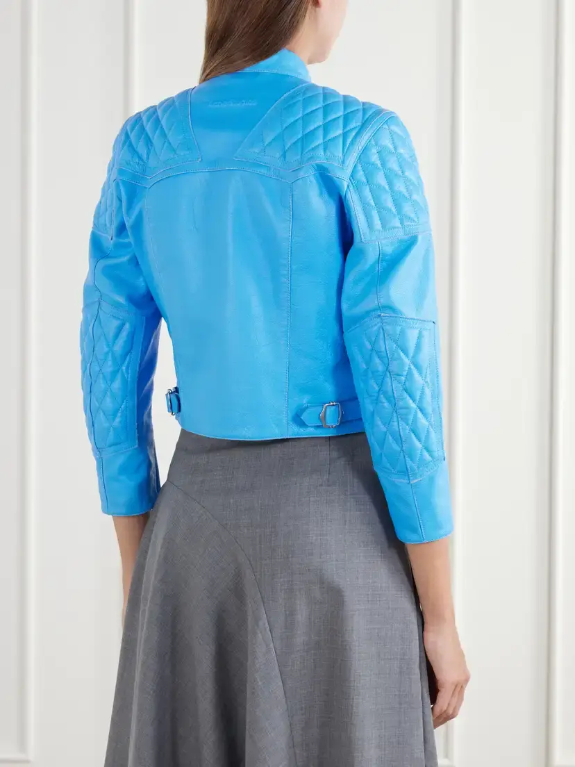 Acne Studios Cropped Quilted Leather Jacket | Thumbnail 3 Acne Studios Cropped Quilted Leather Jacket | Thumbnail 3