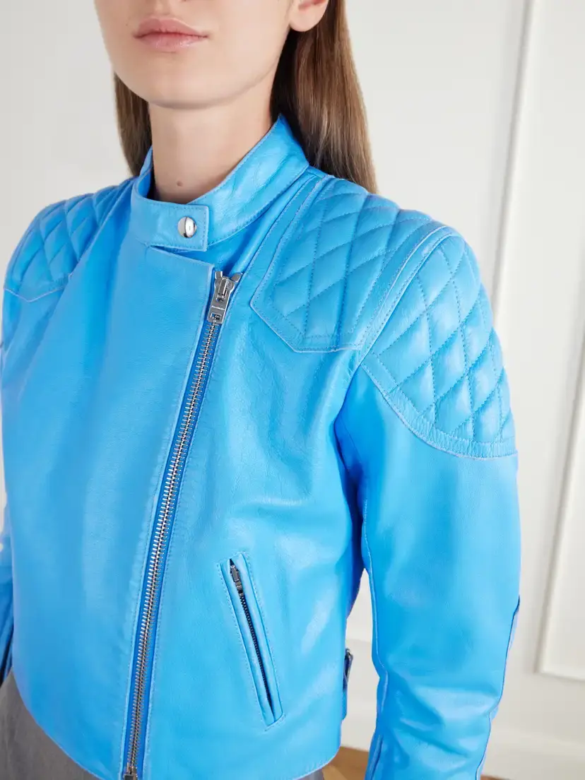 Acne Studios Cropped Quilted Leather Jacket | Thumbnail 4 Acne Studios Cropped Quilted Leather Jacket | Thumbnail 4