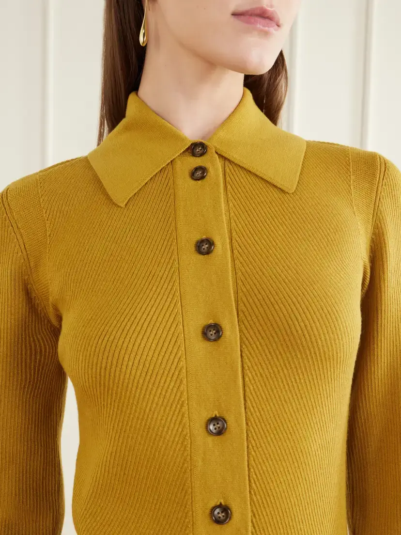 Emilia Wickstead Brinkley Ribbed Wool Cardigan | Thumbnail 4 Emilia Wickstead Brinkley Ribbed Wool Cardigan | Thumbnail 4