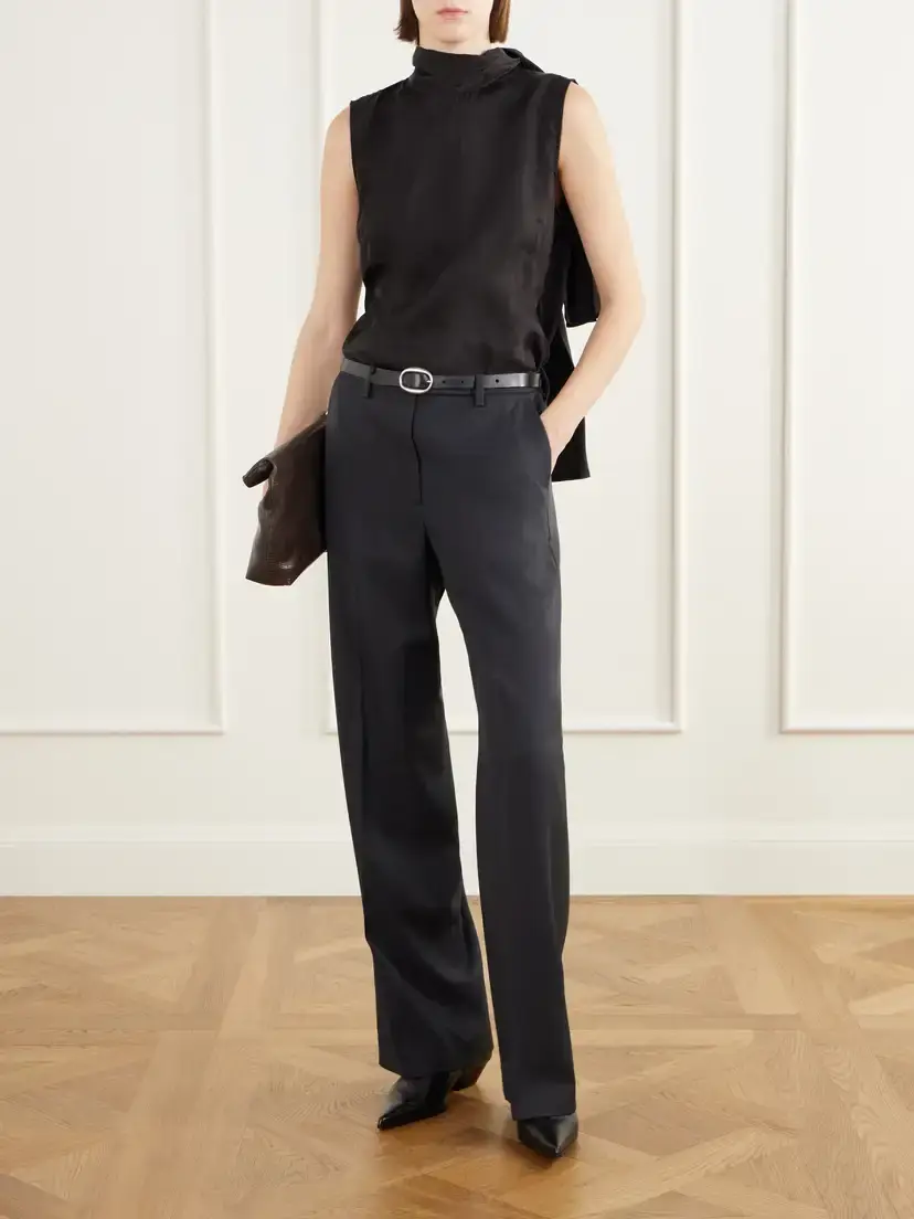 Our Legacy Virtous Scarf-detailed Draped Crepe Top | Thumbnail 2