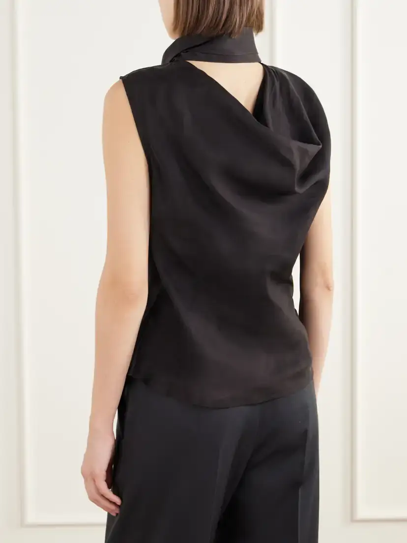 Our Legacy Virtous Scarf-detailed Draped Crepe Top | Thumbnail 4