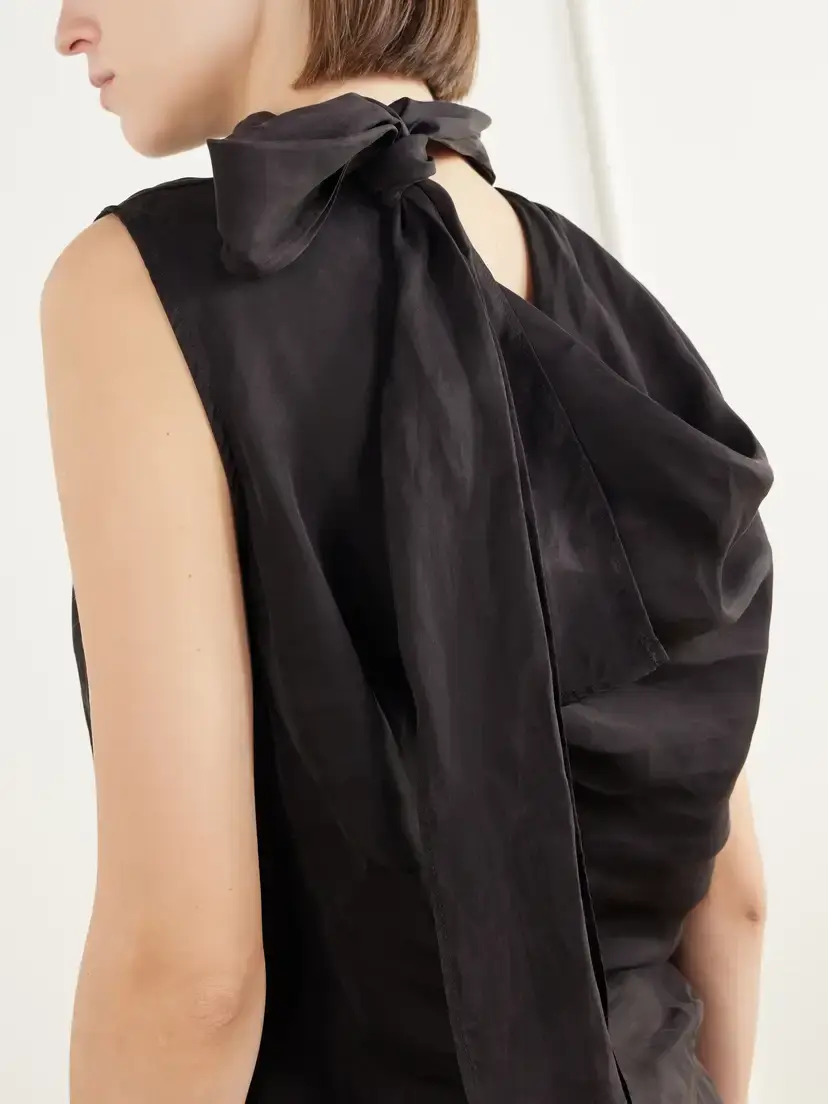 Our Legacy Virtous Scarf-detailed Draped Crepe Top | Thumbnail 5