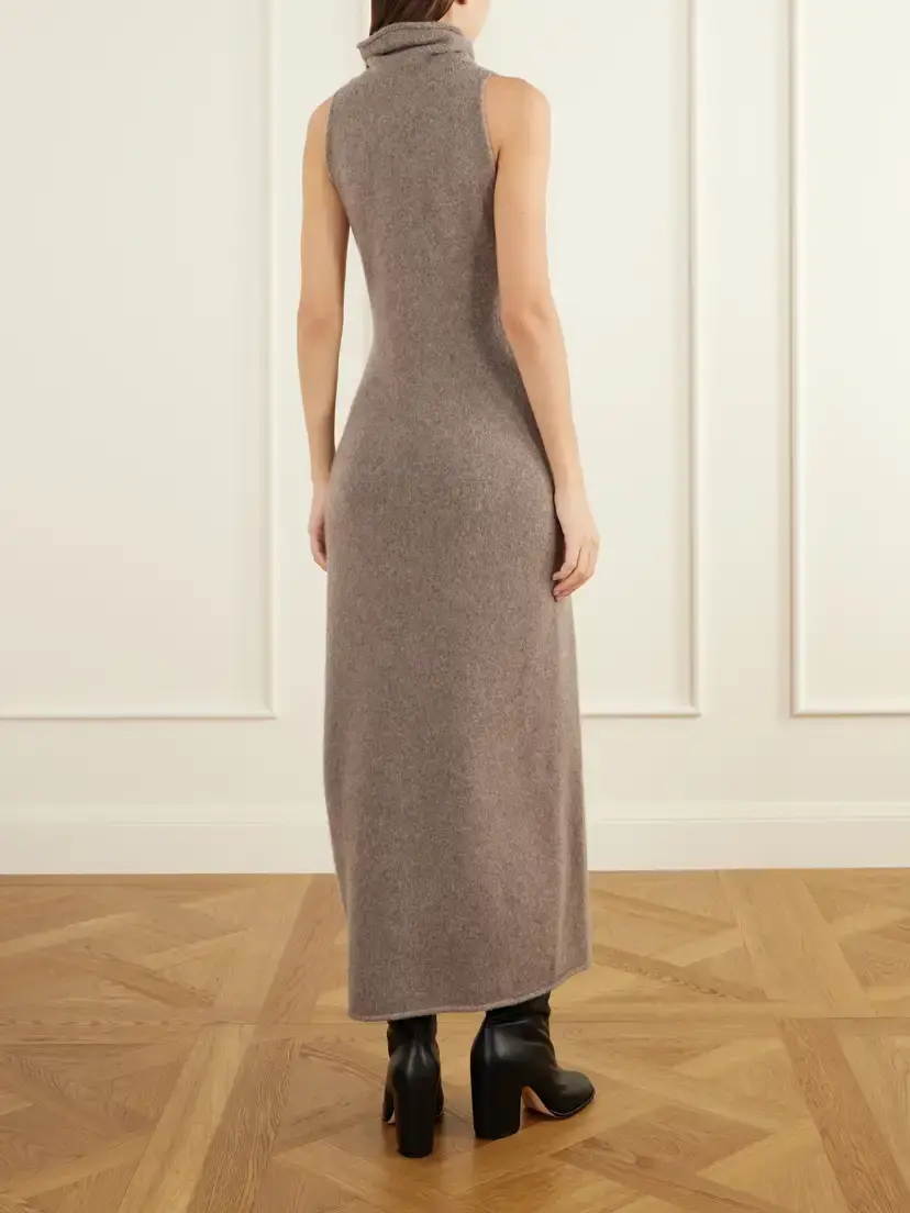 Lauren Manoogian Soft Funnel Alpaca And Cashmere-blend Midi Dress | Thumbnail 3 Lauren Manoogian Soft Funnel Alpaca And Cashmere-blend Midi Dress | Thumbnail 3