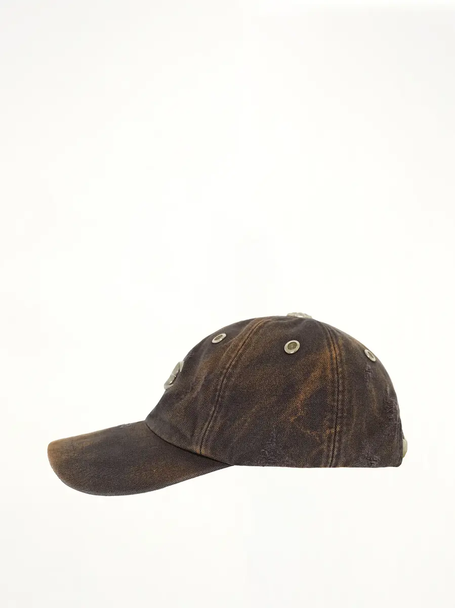 THUG CLUB TC Two Tone Washed Cap in Rust Black | Thumbnail 2