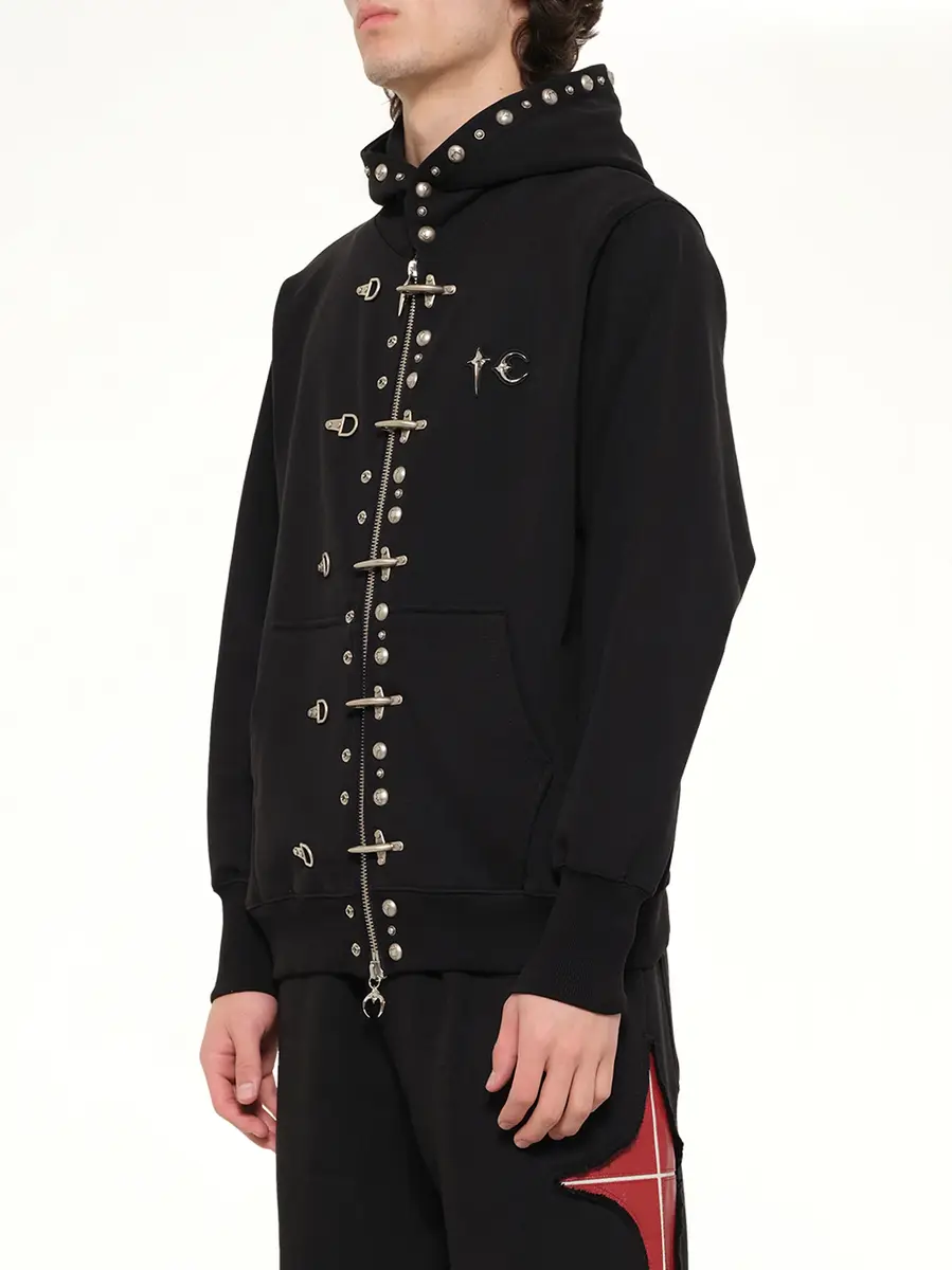 THUG CLUB TC Studded Line Zip-up Hoodie | Thumbnail 3