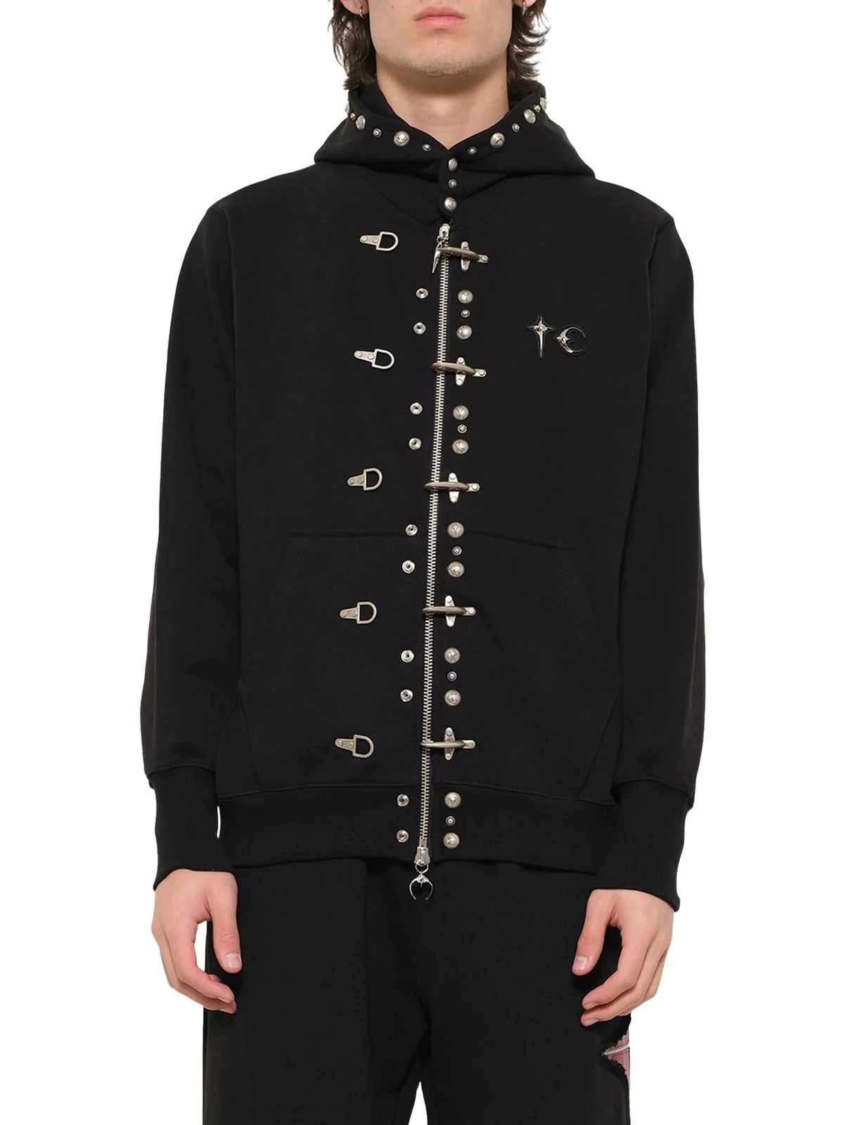 THUG CLUB TC Studded Line Zip-up Hoodie
