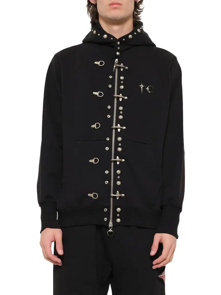 THUG CLUB TC Studded Line Zip-up Hoodie
