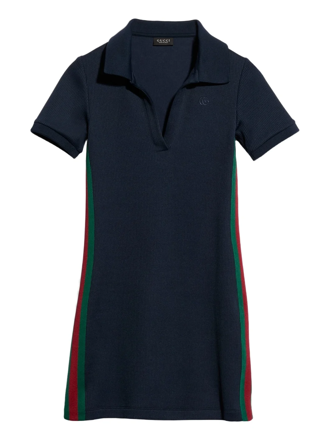 Rib Cotton Jersey Dress With Web Rib Cotton Jersey Dress With Web