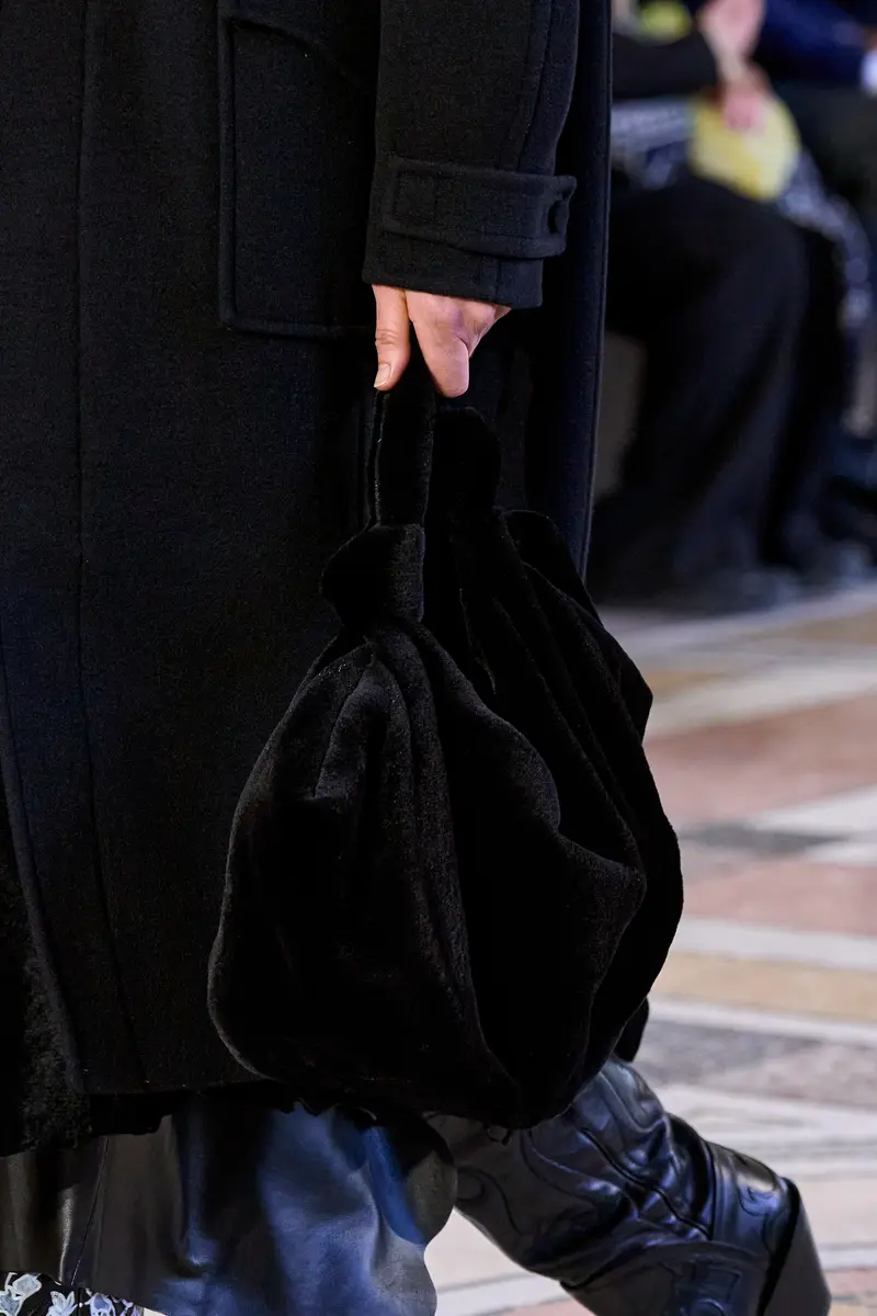 Gabriela Hearst Small Antonia Bag in Black Shearling | Thumbnail 2 Gabriela Hearst Small Antonia Bag in Black Shearling | Thumbnail 2