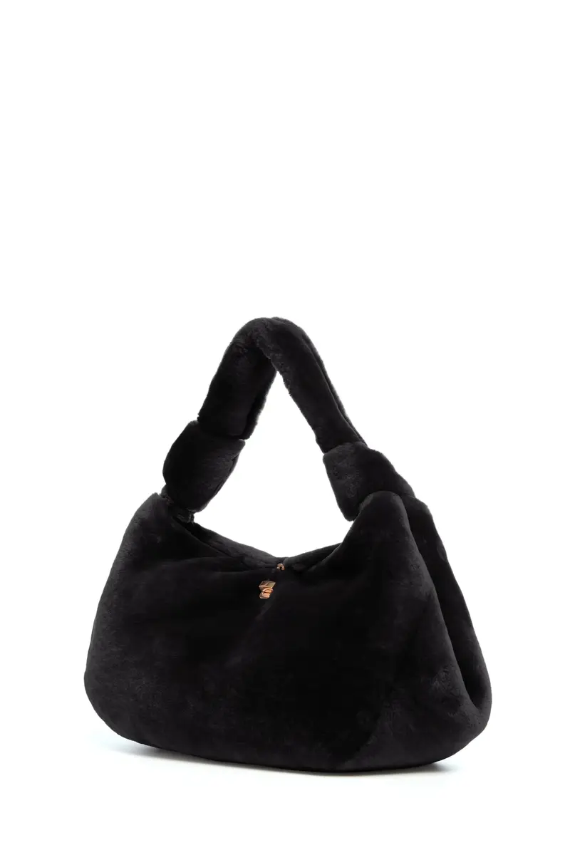 Gabriela Hearst Small Antonia Bag in Black Shearling | Thumbnail 3 Gabriela Hearst Small Antonia Bag in Black Shearling | Thumbnail 3