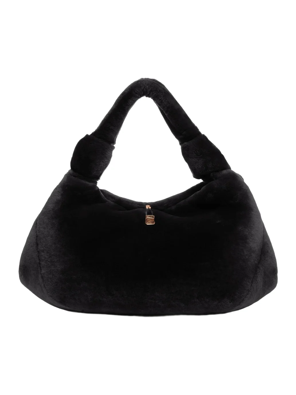 Small Antonia Bag in Black Shearling