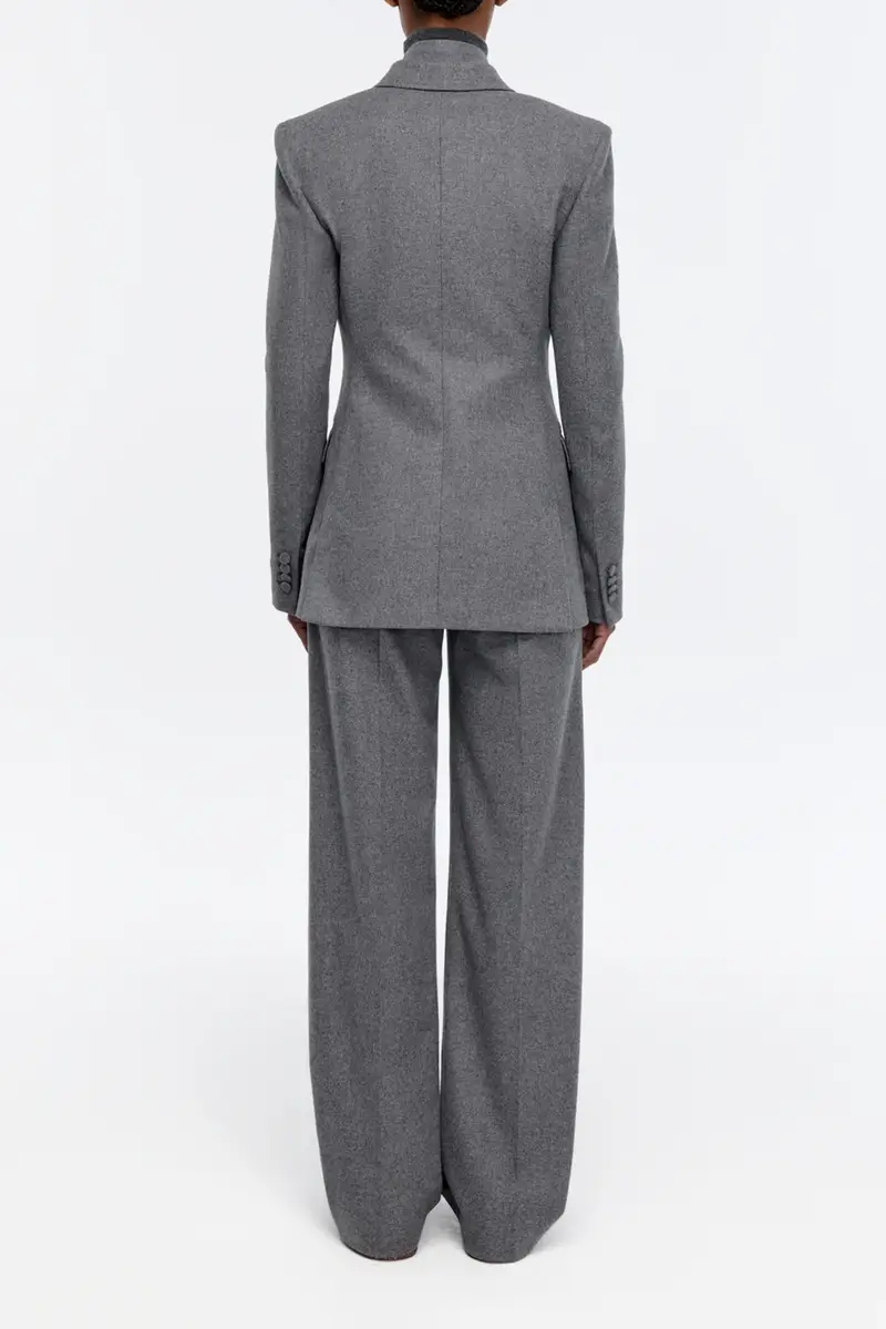 Gabriela Hearst Henge Pant in Smoke Wool Cashmere Flannel | Thumbnail 4