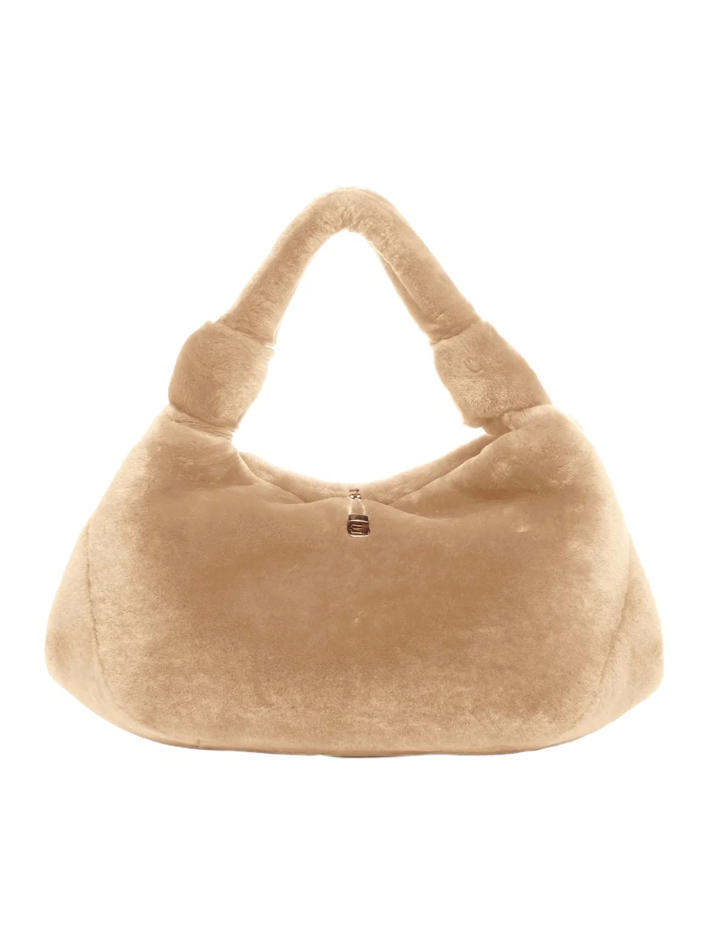 Small Antonia Bag in Champagne Shearling