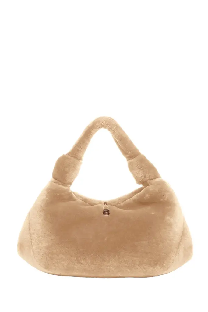 Small Antonia Bag in Champagne Shearling Small Antonia Bag in Champagne Shearling