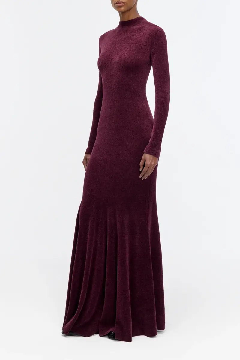 Gabriela Hearst Oreads Knit Dress in Plum Silk | Thumbnail 3 Gabriela Hearst Oreads Knit Dress in Plum Silk | Thumbnail 3