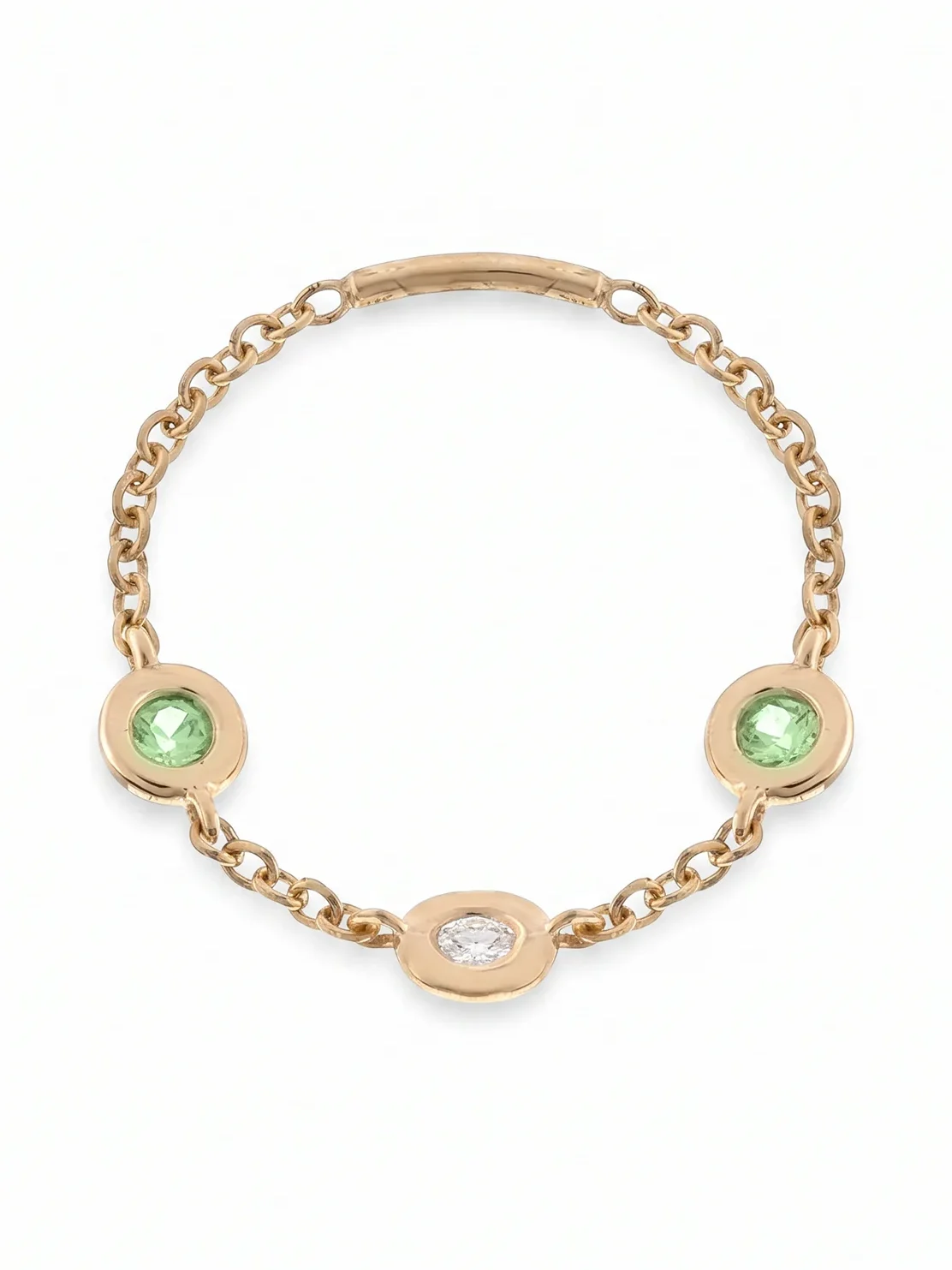 Essential Diamond and Emerald Bezel Ring Essential Diamond and Emerald Bezel Ring