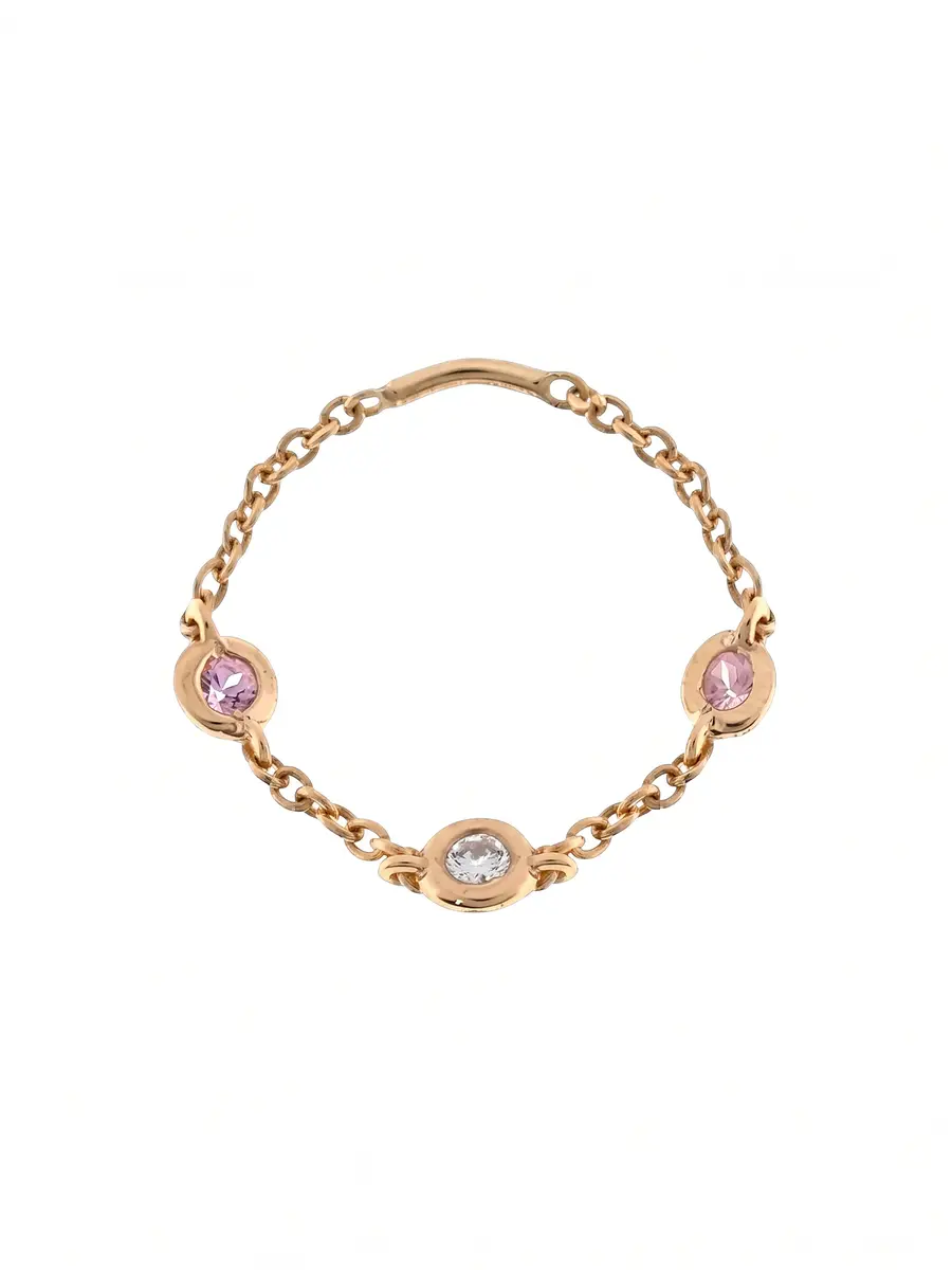 Essential Diamond and Pink Sapphire Bezel Ring Essential Diamond and Pink Sapphire Bezel Ring