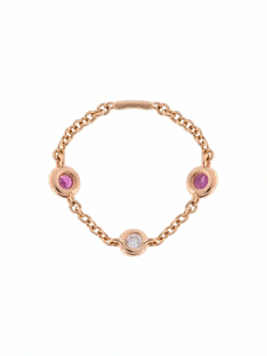 Essential Diamond and Ruby Bezel Ring Essential Diamond and Ruby Bezel Ring