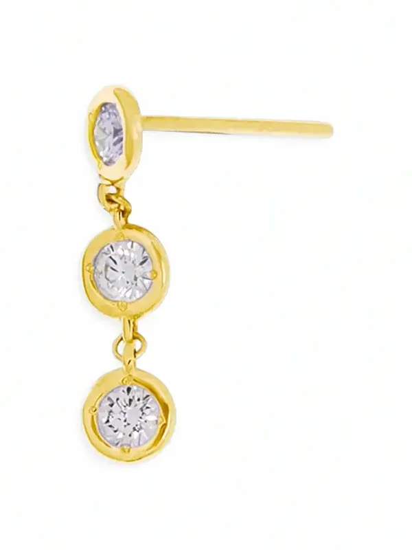 Essential Diamond Bezel Drop Earring Essential Diamond Bezel Drop Earring