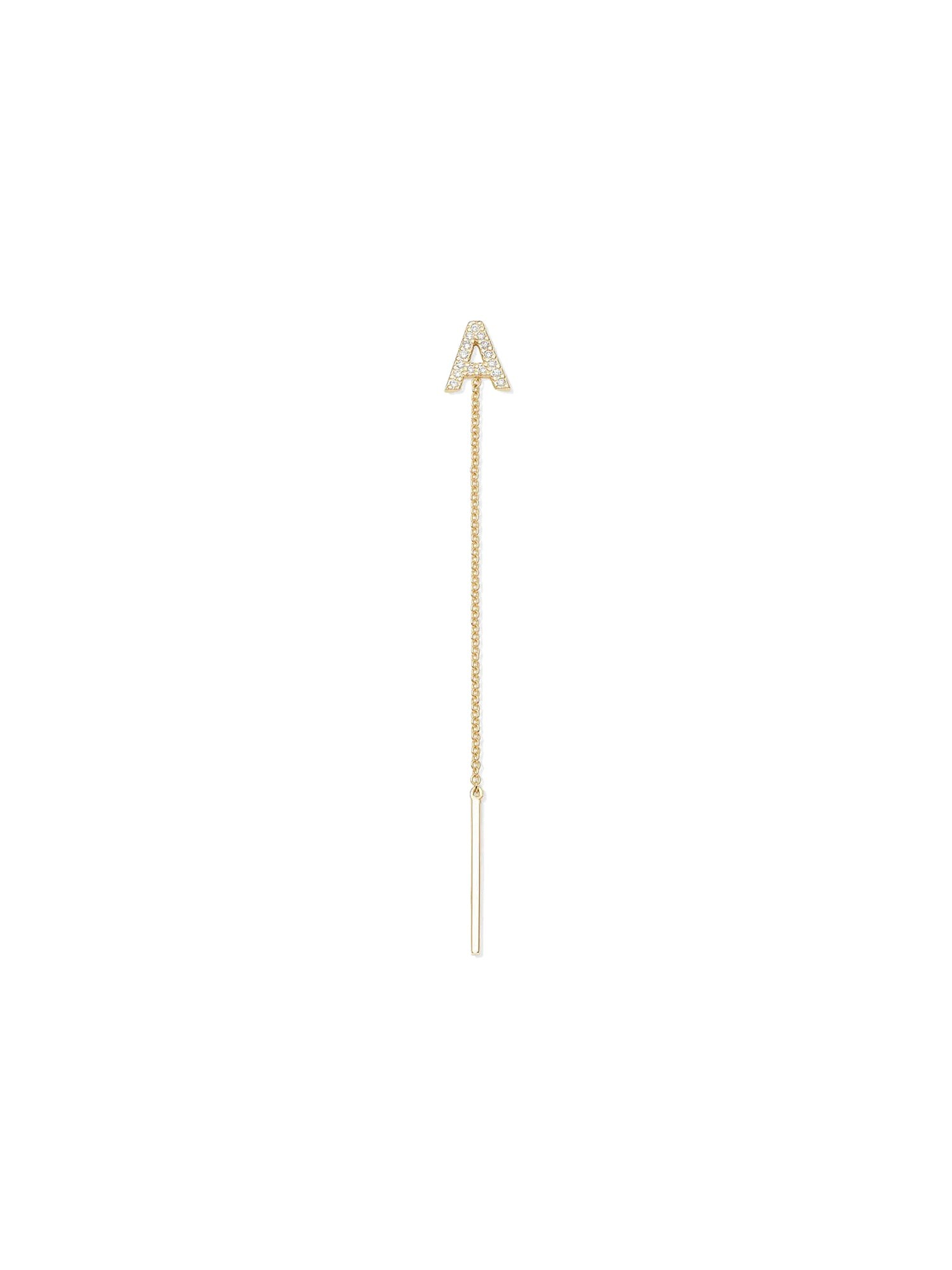 CAYE JOAILLIER Joujou Diamond Initial Stud Drop Earring - A