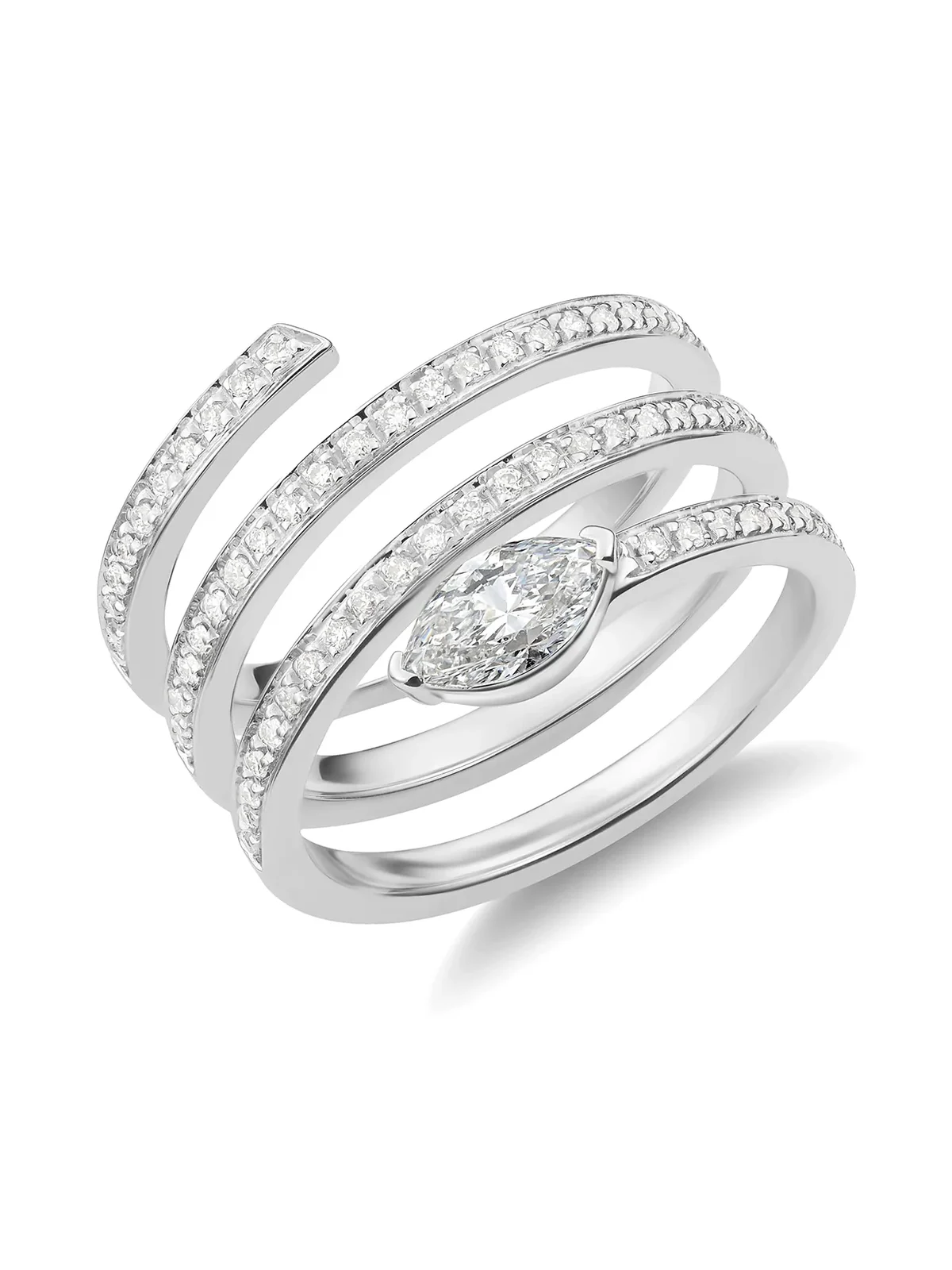 White Gold Dizzy Twirl Ring White Gold Dizzy Twirl Ring