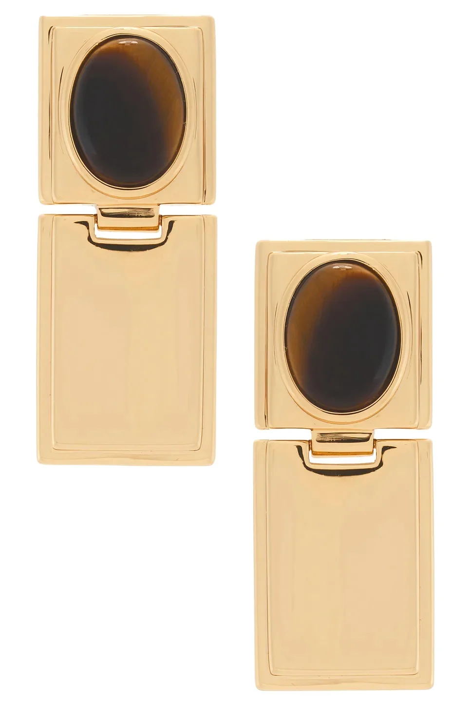 Stone Drop Hinge Earrings