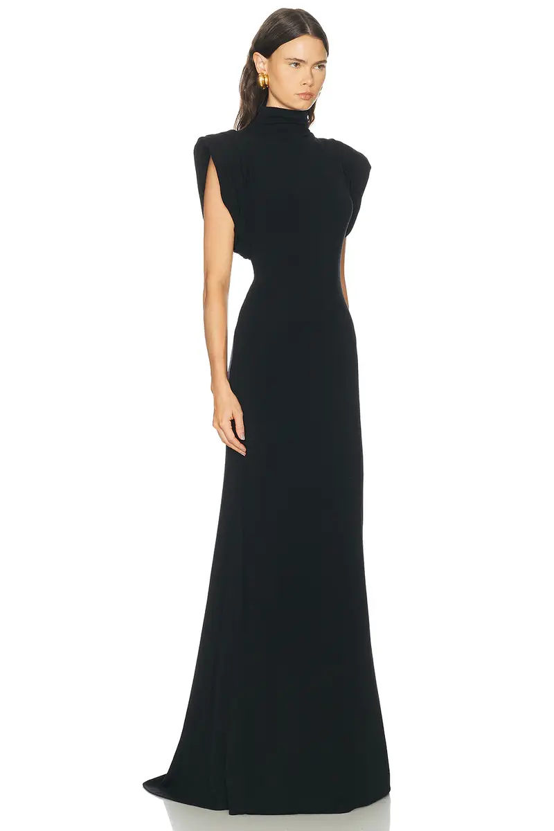Mugler Draped Sleeveless Gown | Thumbnail 3 Mugler Draped Sleeveless Gown | Thumbnail 3