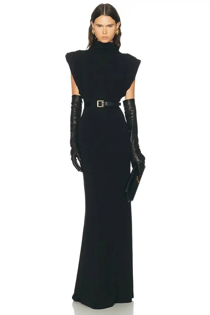 Draped Sleeveless Gown Draped Sleeveless Gown
