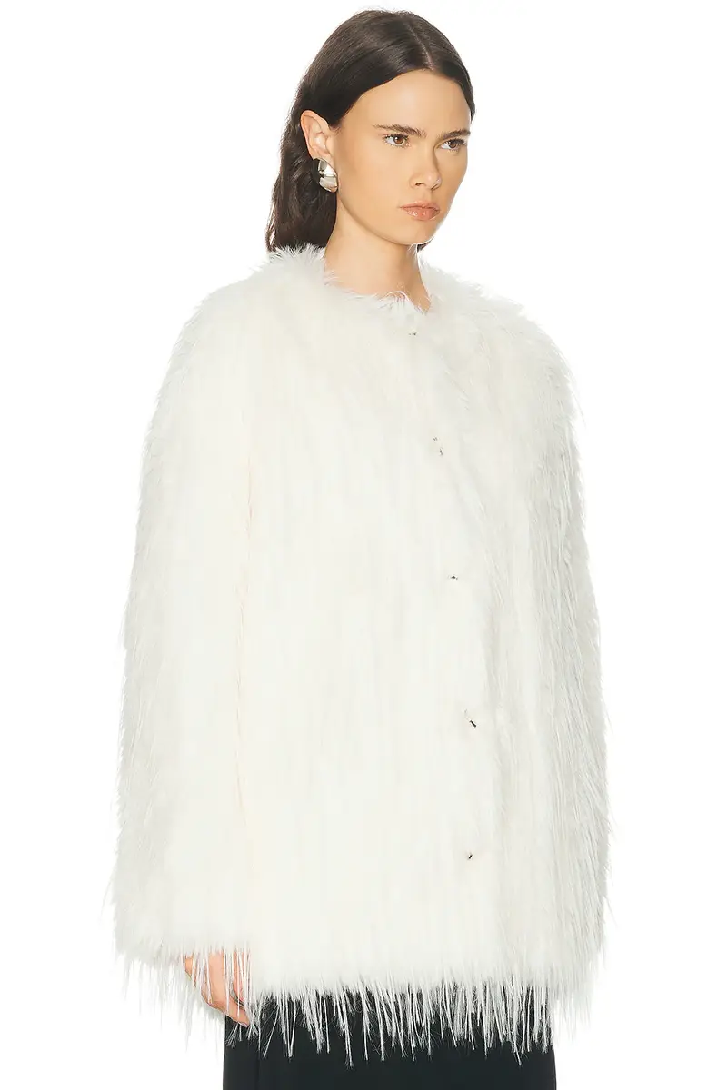 Loulou de Saison Rowe Collarless Short Coat | Thumbnail 2 Loulou de Saison Rowe Collarless Short Coat | Thumbnail 2