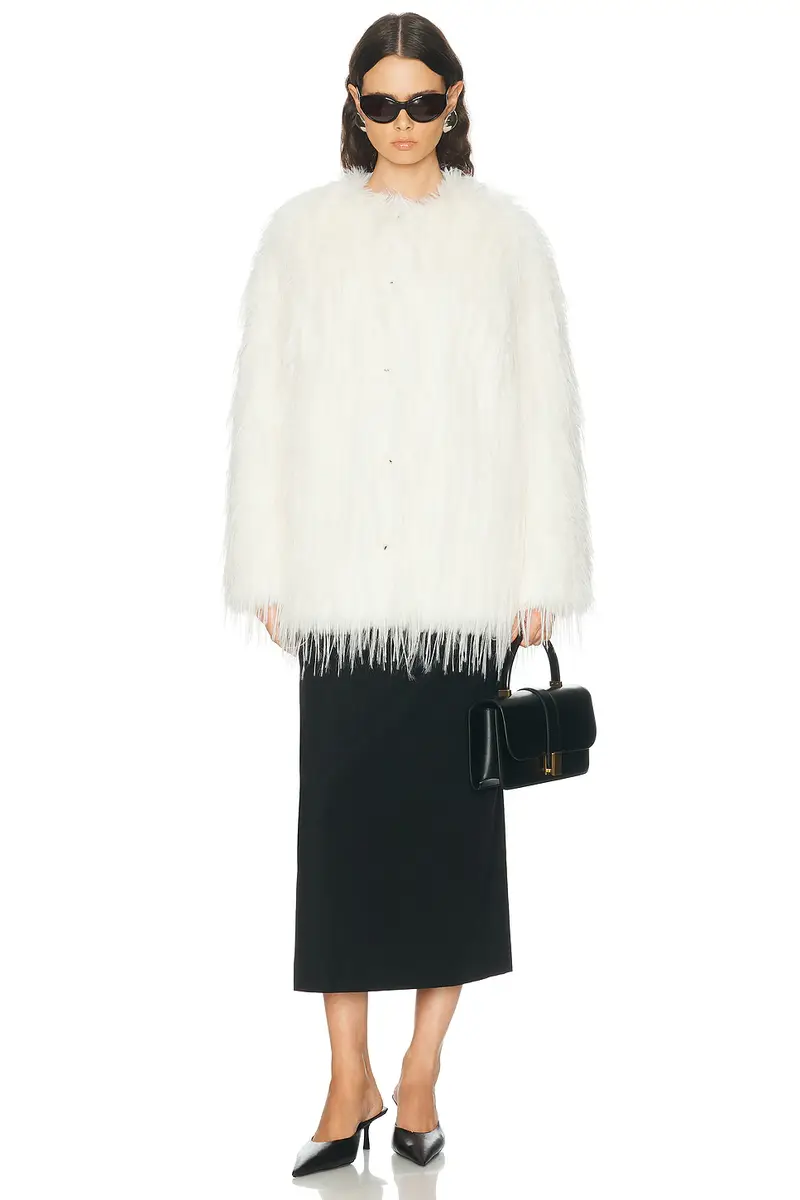 Loulou de Saison Rowe Collarless Short Coat | Thumbnail 4 Loulou de Saison Rowe Collarless Short Coat | Thumbnail 4