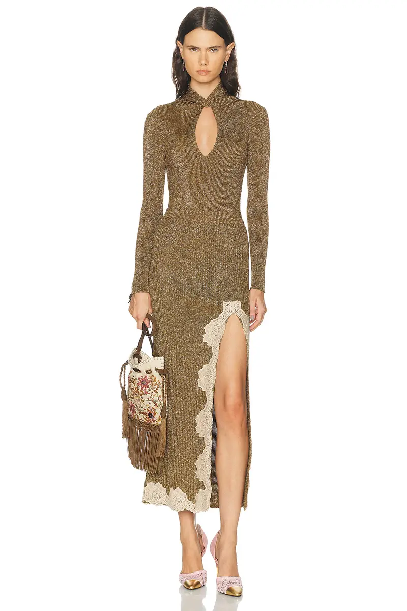 Valentino Lace & Lurex Skirt | Thumbnail 5 Valentino Lace & Lurex Skirt | Thumbnail 5