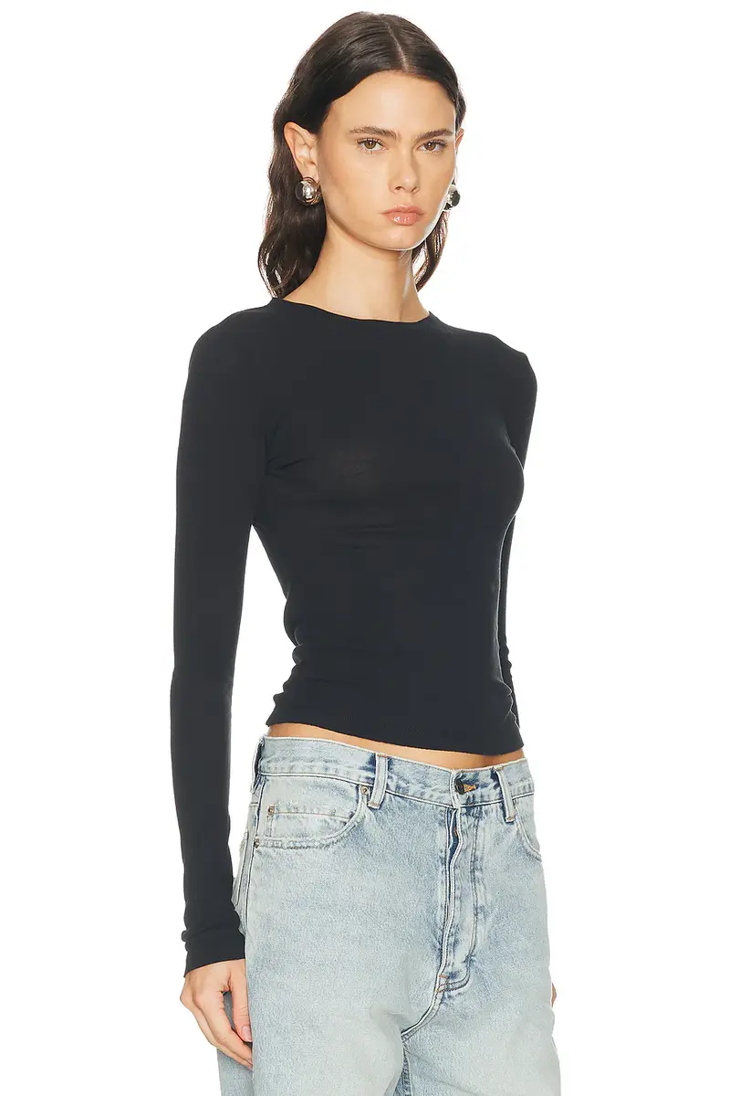 GRLFRND Sheer Crew Neck Tee | Thumbnail 2 GRLFRND Sheer Crew Neck Tee | Thumbnail 2