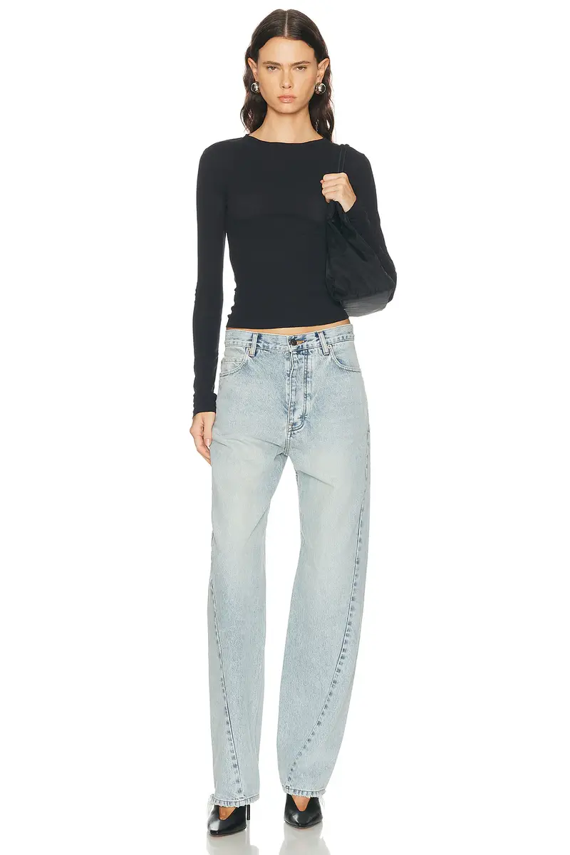 GRLFRND Sheer Crew Neck Tee | Thumbnail 4 GRLFRND Sheer Crew Neck Tee | Thumbnail 4