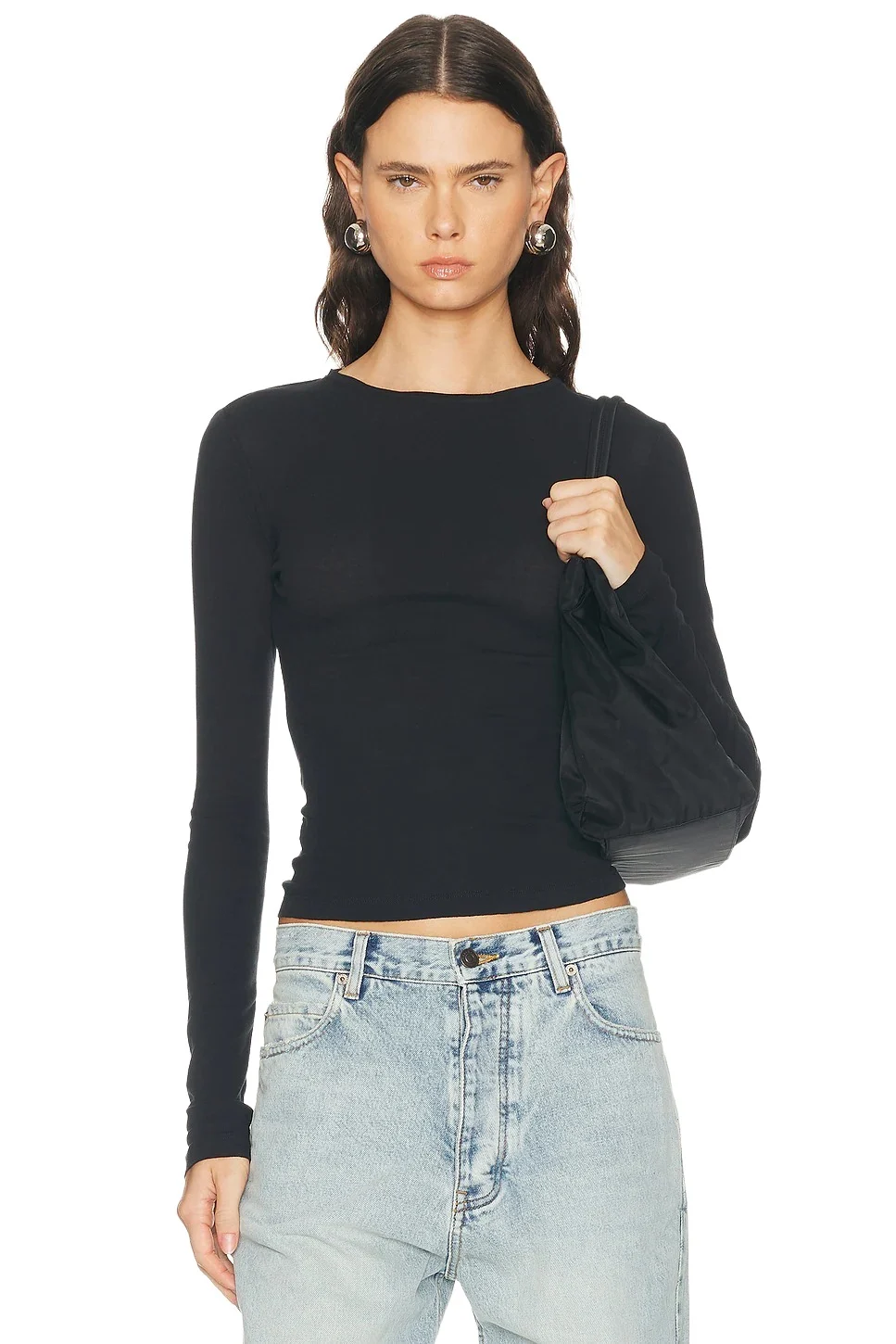 GRLFRND Sheer Crew Neck Tee