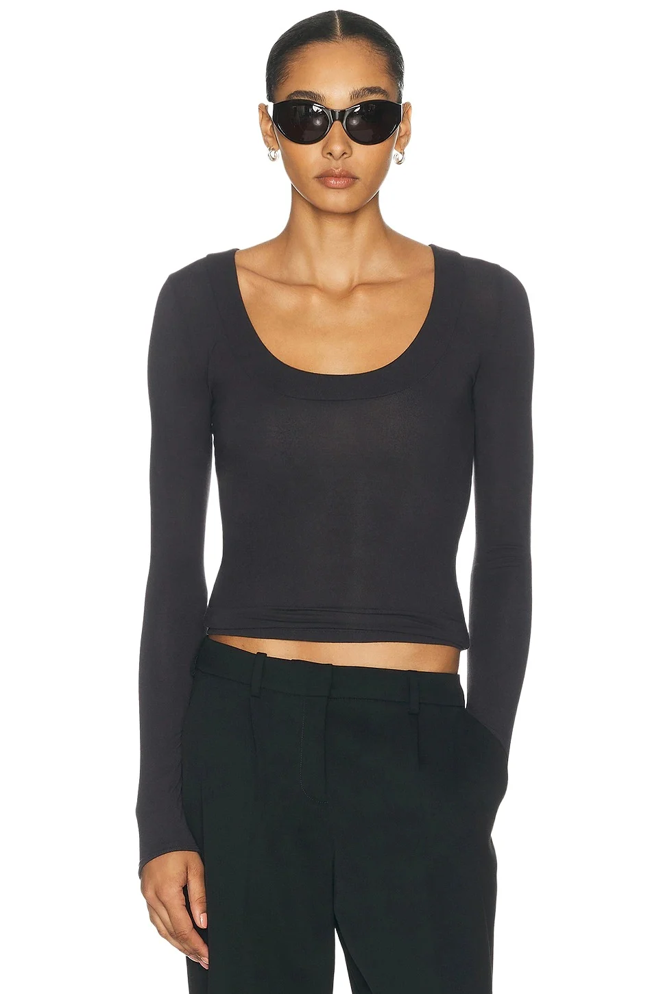 GRLFRND Scoop Neck Long Sleeve Tee