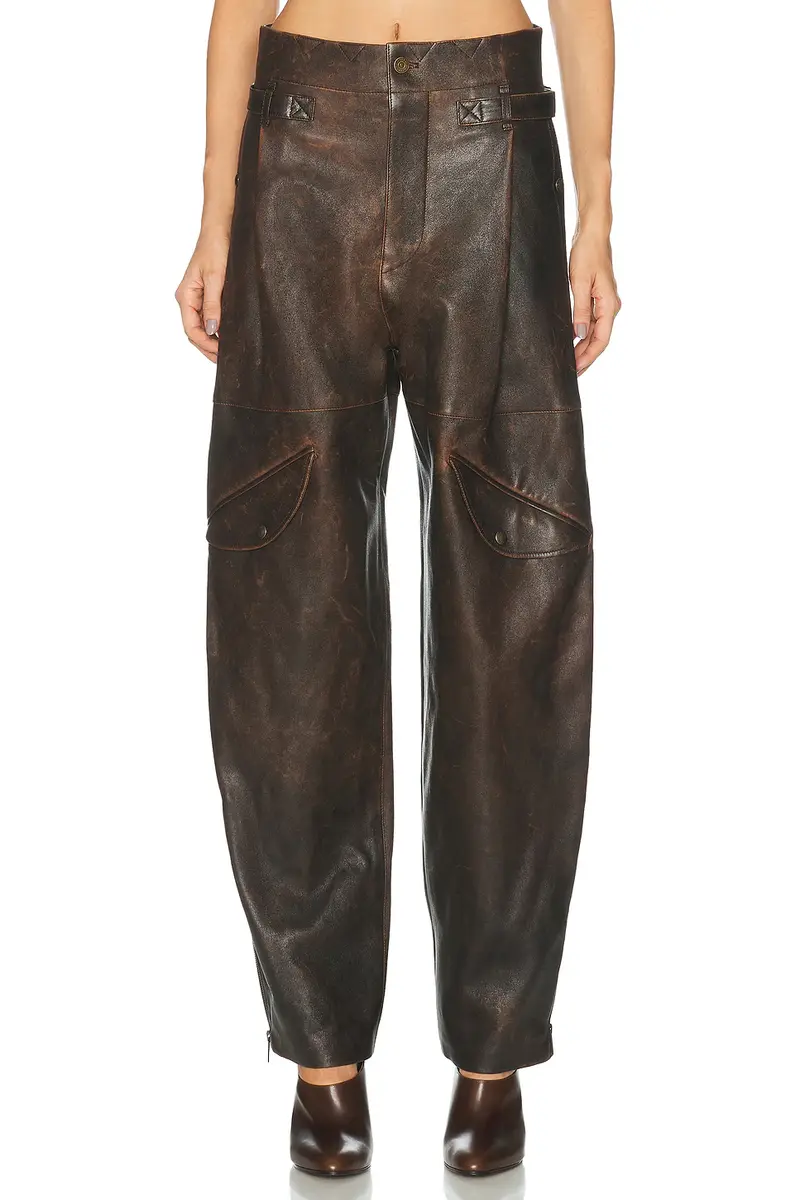Ralph Lauren Collection Distressed Moto Leather Cargo Pant | Thumbnail 2