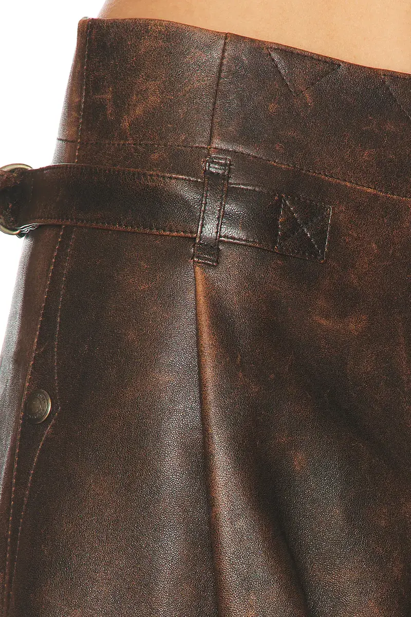 Ralph Lauren Collection Distressed Moto Leather Cargo Pant | Thumbnail 7