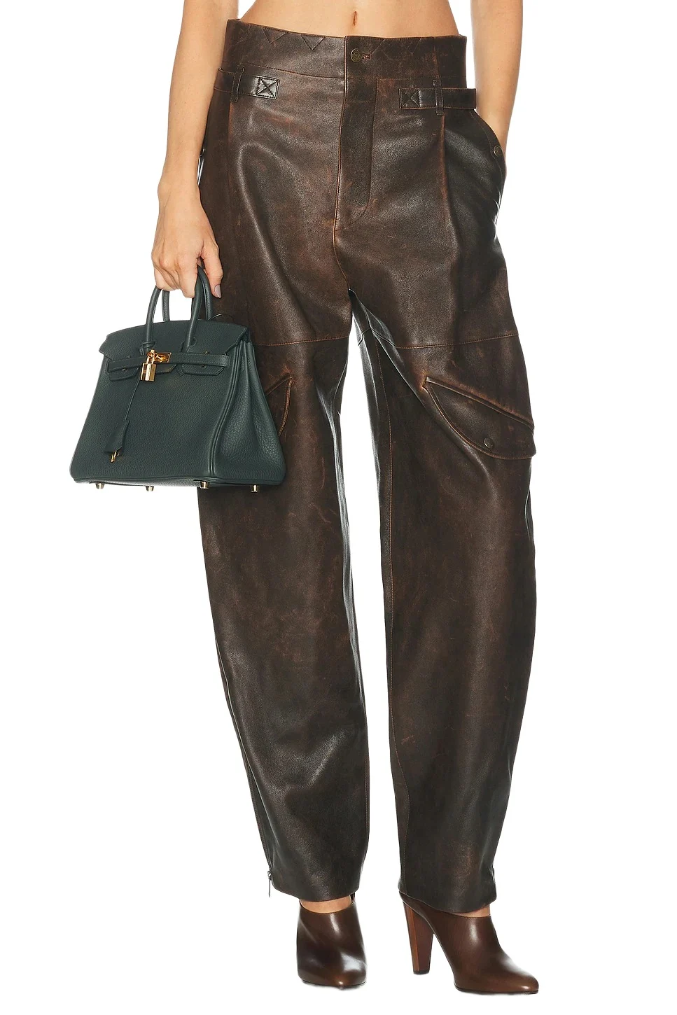 Distressed Moto Leather Cargo Pant Distressed Moto Leather Cargo Pant