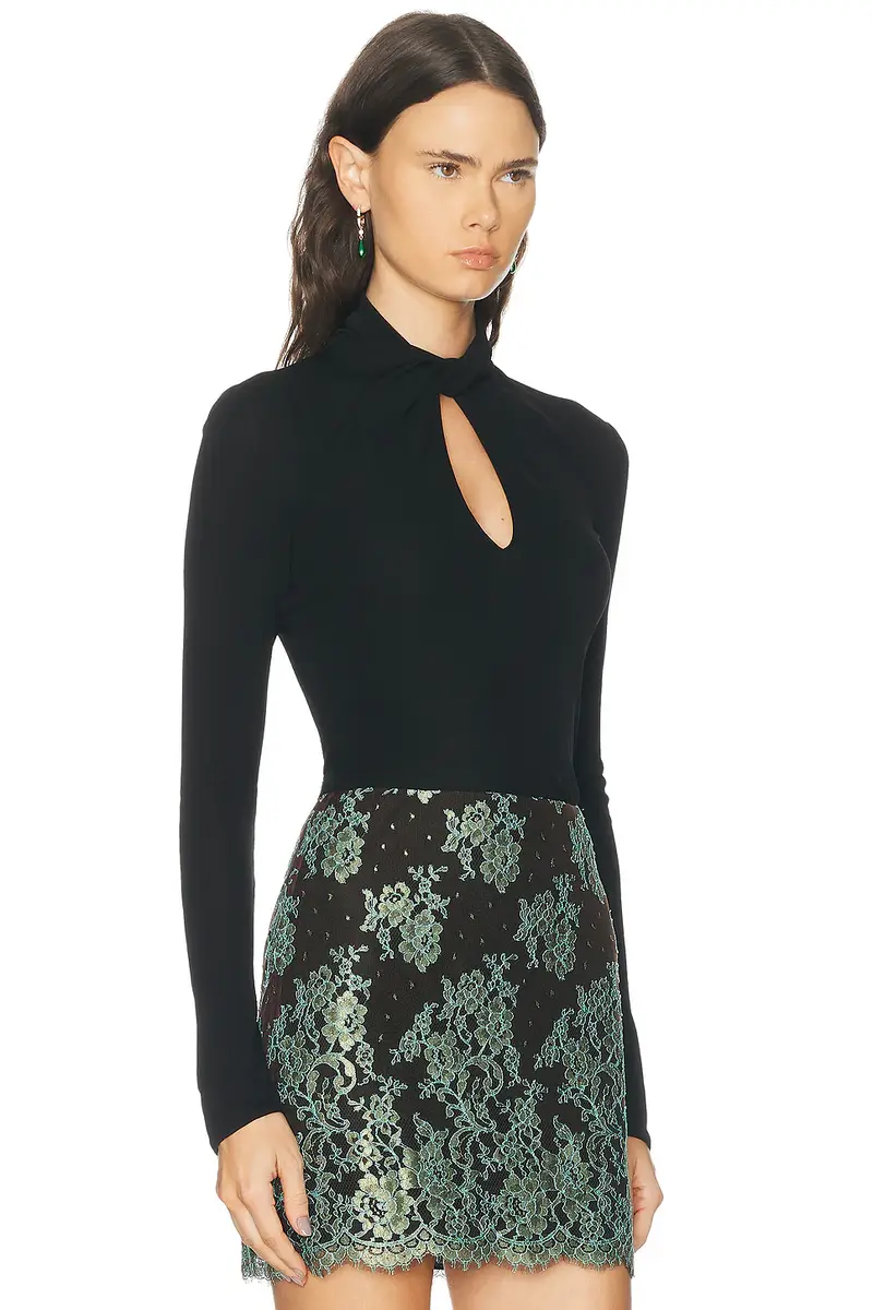 Valentino Solid Jersey Crepe Top | Thumbnail 2