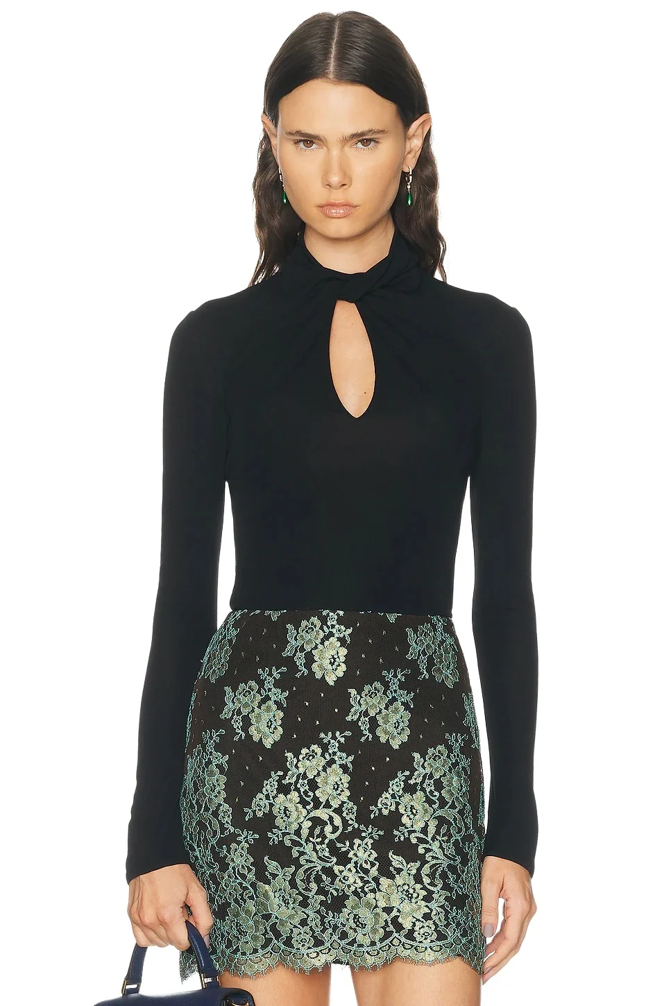 Valentino Solid Jersey Crepe Top