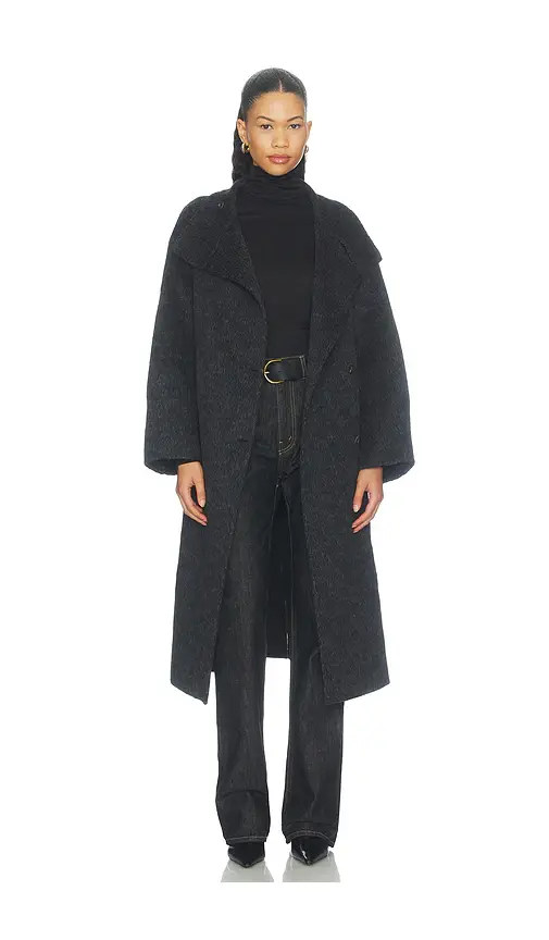 Cubic London Classic Loose-fit Stand Collar Wool-blend Coat | Thumbnail 2 Cubic London Classic Loose-fit Stand Collar Wool-blend Coat | Thumbnail 2