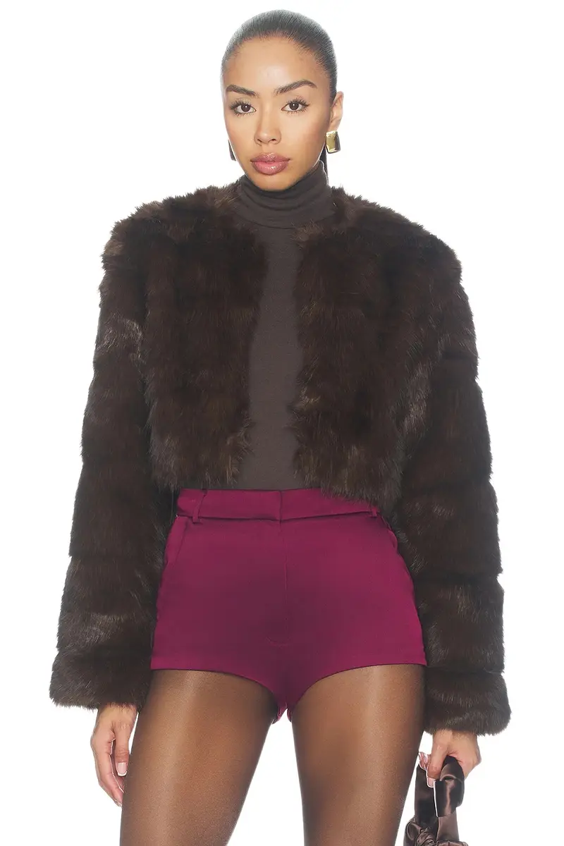 Petro Cropped Faux Fur Jacket Petro Cropped Faux Fur Jacket