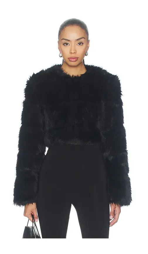 Bardot Petro Cropped Faux Fur Jacket | Thumbnail 2 Bardot Petro Cropped Faux Fur Jacket | Thumbnail 2
