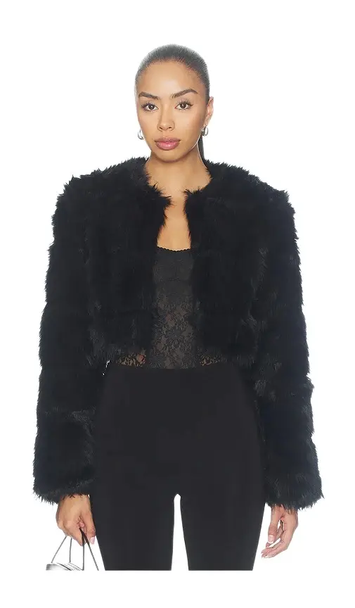 Petro Cropped Faux Fur Jacket