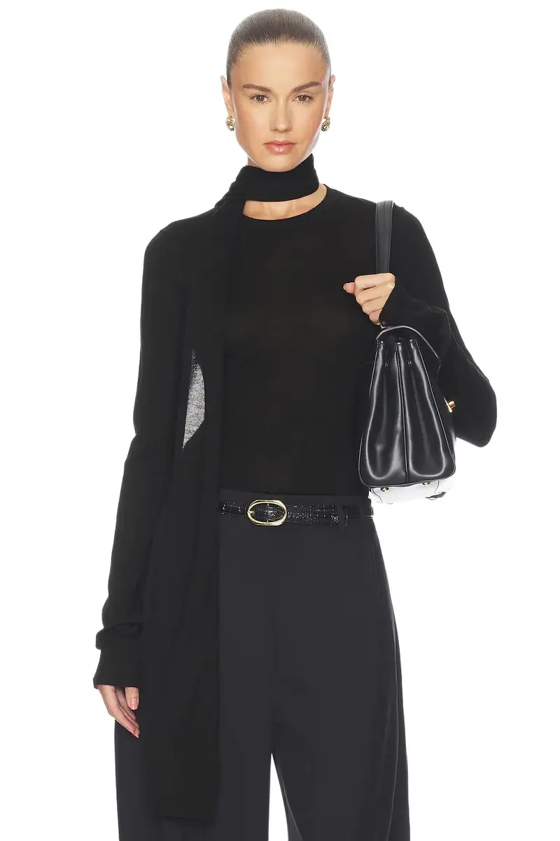 Frieda Merino Long Sleeve With Scarf Frieda Merino Long Sleeve With Scarf