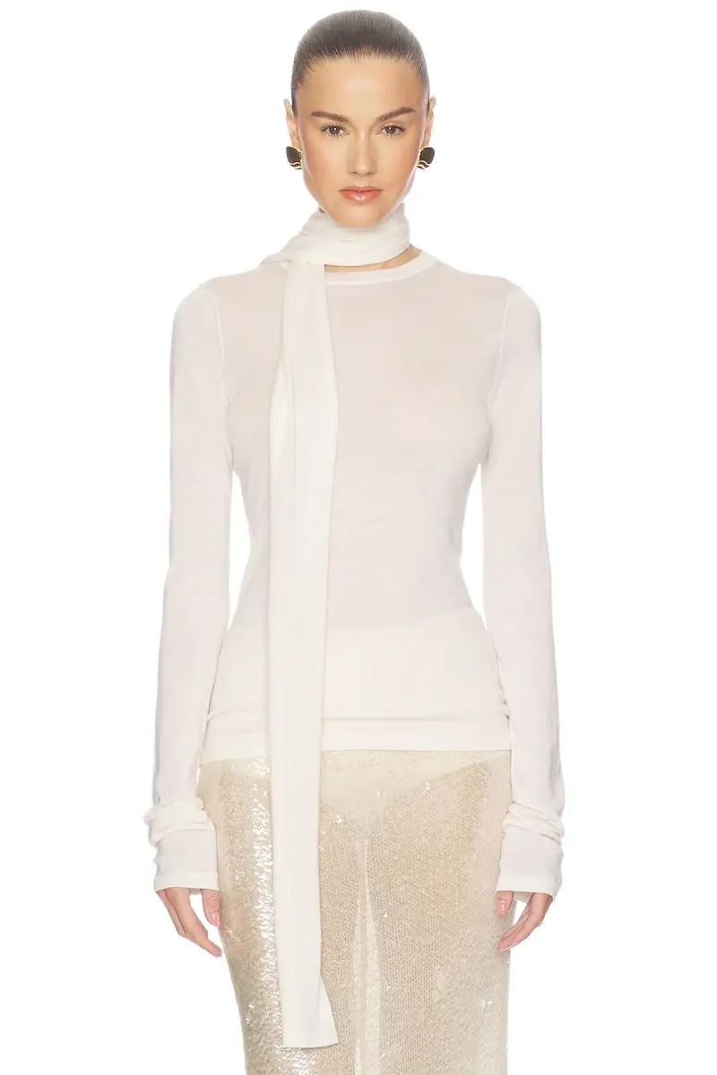 Frieda Merino Long Sleeve With Scarf Frieda Merino Long Sleeve With Scarf