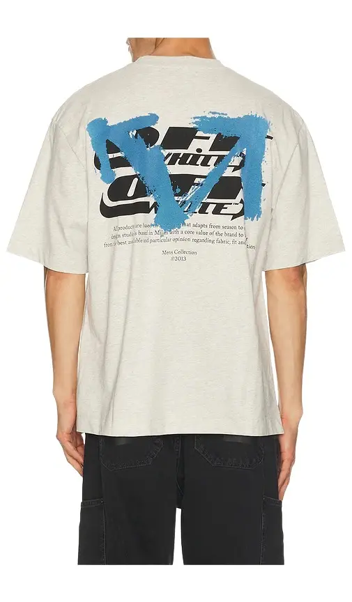 Off-White Blue Half Arrow Skate Short Sleeve Tee