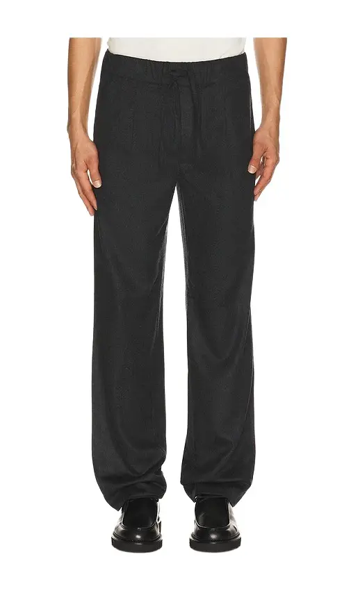 Soft Goat Straight Drawstring Trousers