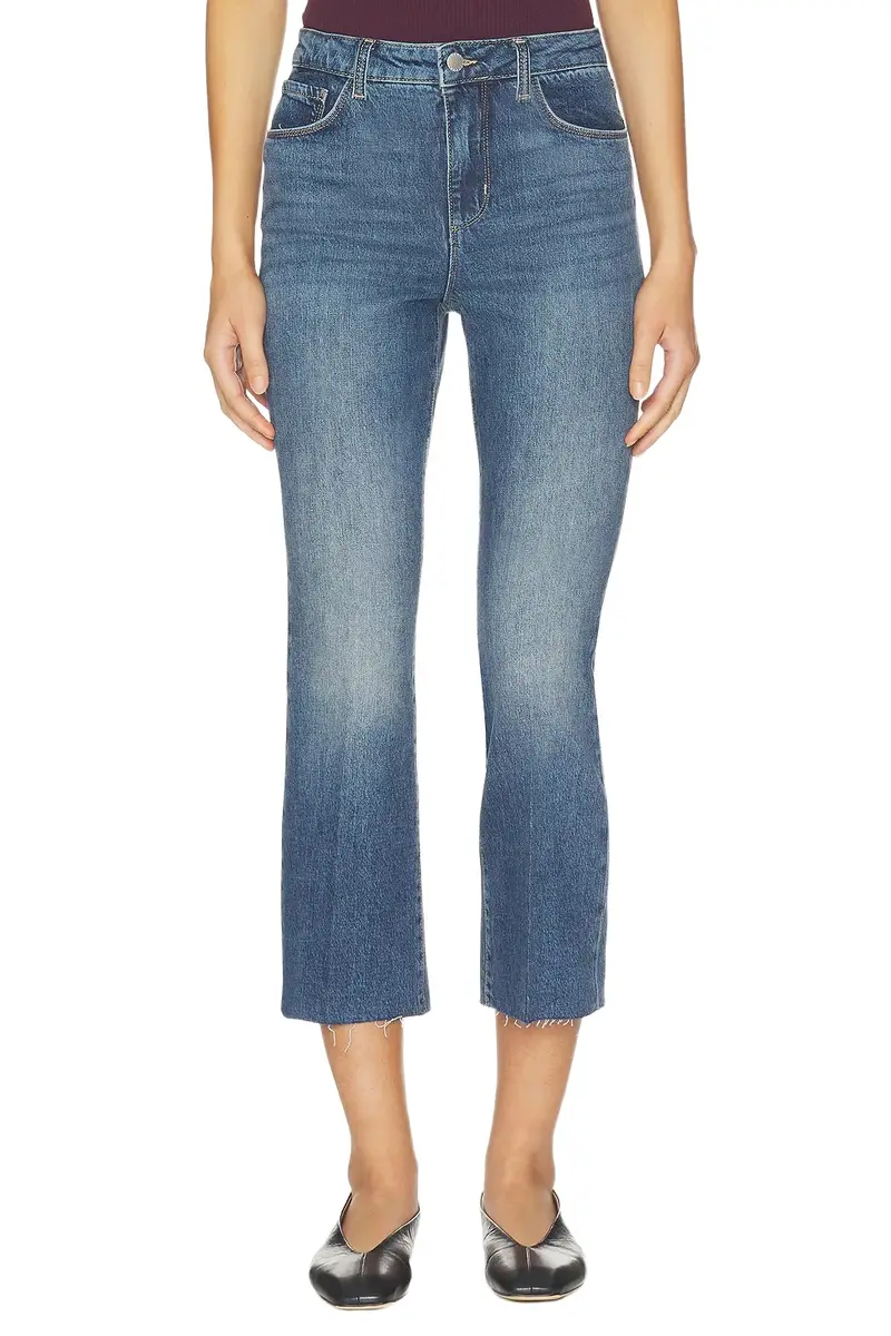Kendra High Rise Crop Flare Jean