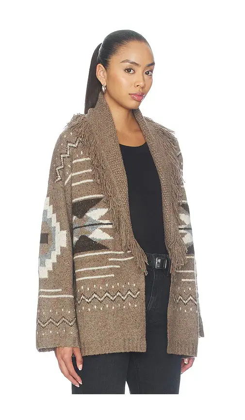 Autumn Cashmere Southwest Fringed Shawl Collar Throw | Thumbnail 2 Autumn Cashmere Southwest Fringed Shawl Collar Throw | Thumbnail 2